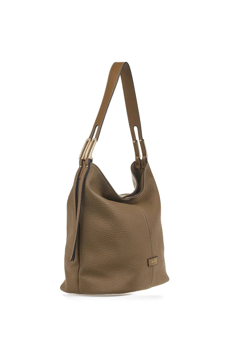 VERDE FASHION | Borsa a spalla morbida in ecopelle - 11