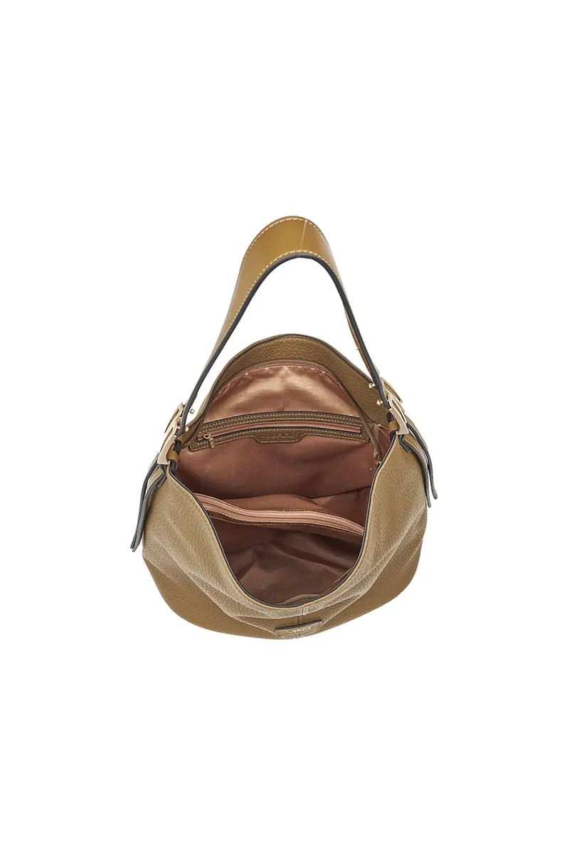 VERDE FASHION | Borsa a spalla morbida in ecopelle - 10