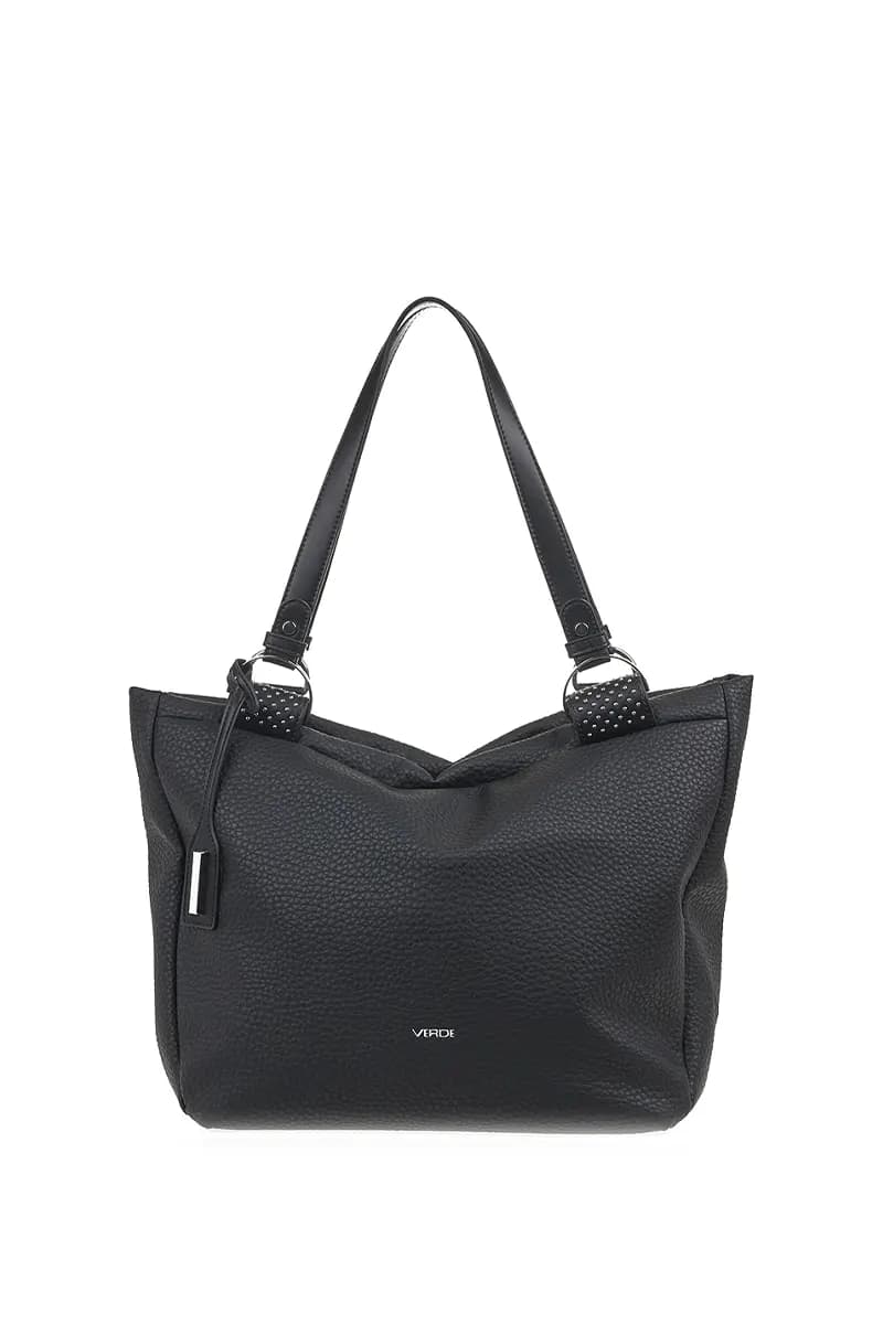VERDE FASHION | Borsa a spalla morbida in ecopelle - 15