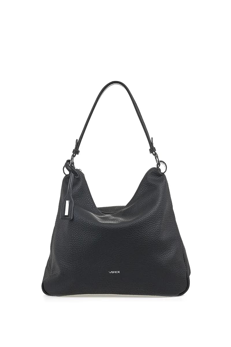 VERDE FASHION | Borsa a spalla morbida in ecopelle - 5