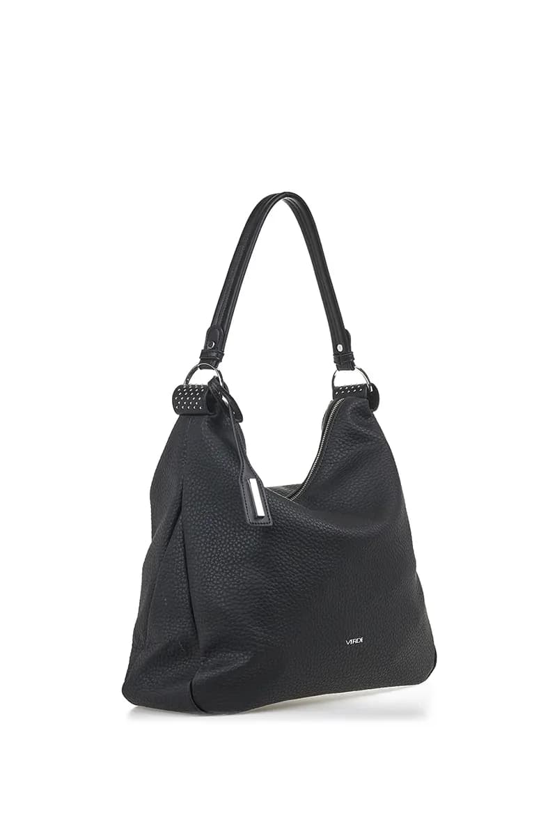 VERDE FASHION | Borsa a spalla morbida in ecopelle - 7