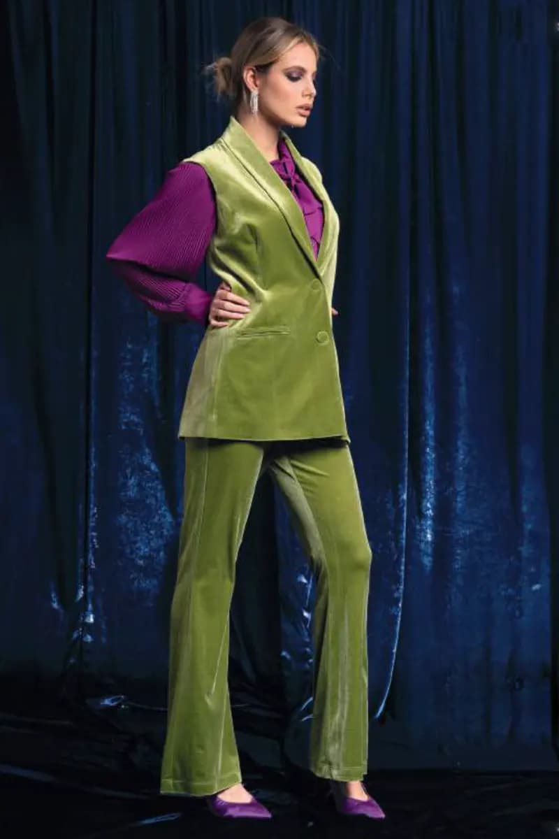 NUALY GLAMOUR | Pantalone a zampa in velluto - 8