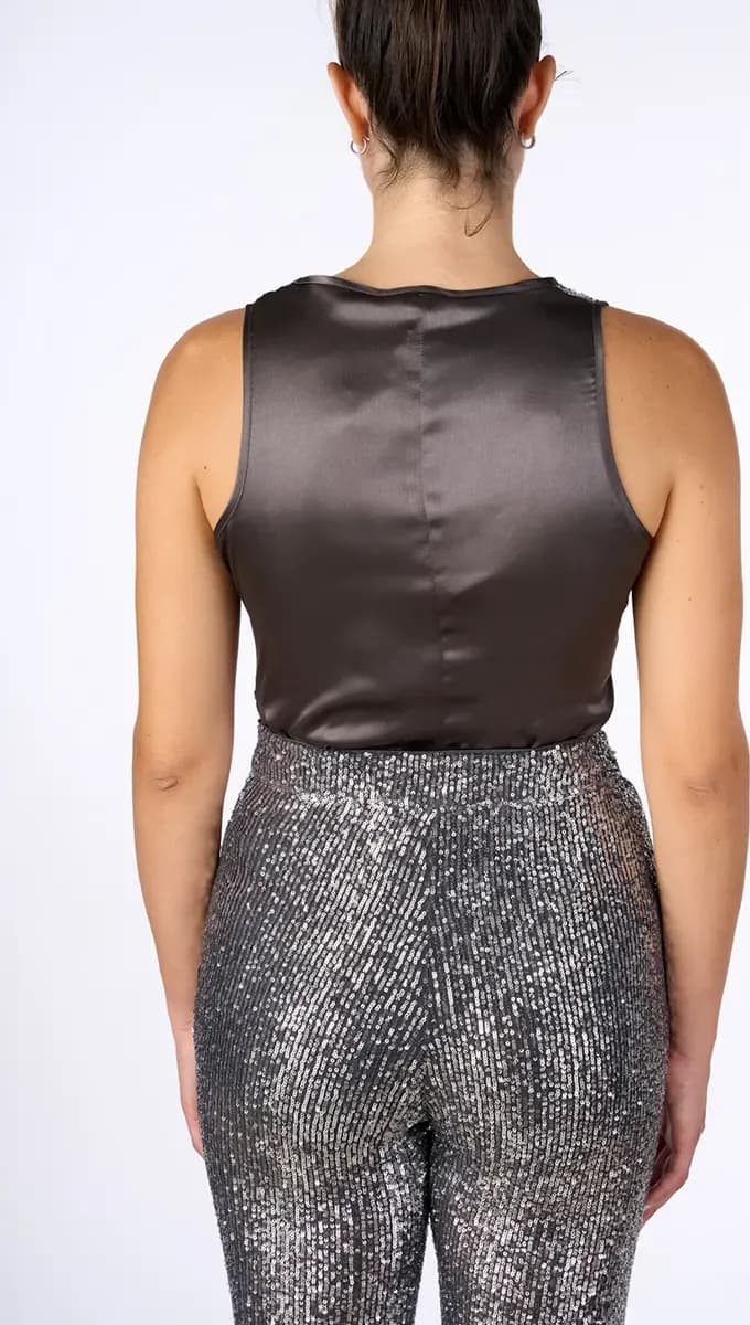 NUALY GLAMOUR | Canotta in paillettes - 3