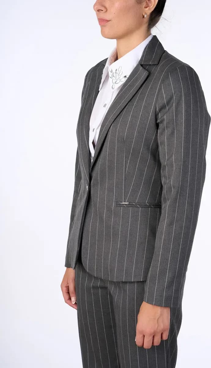 NUALY GLAMOUR | Giacca blazer gessato - 3