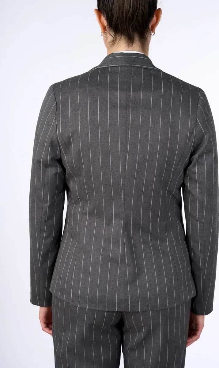 NUALY GLAMOUR | Giacca blazer gessato - 4