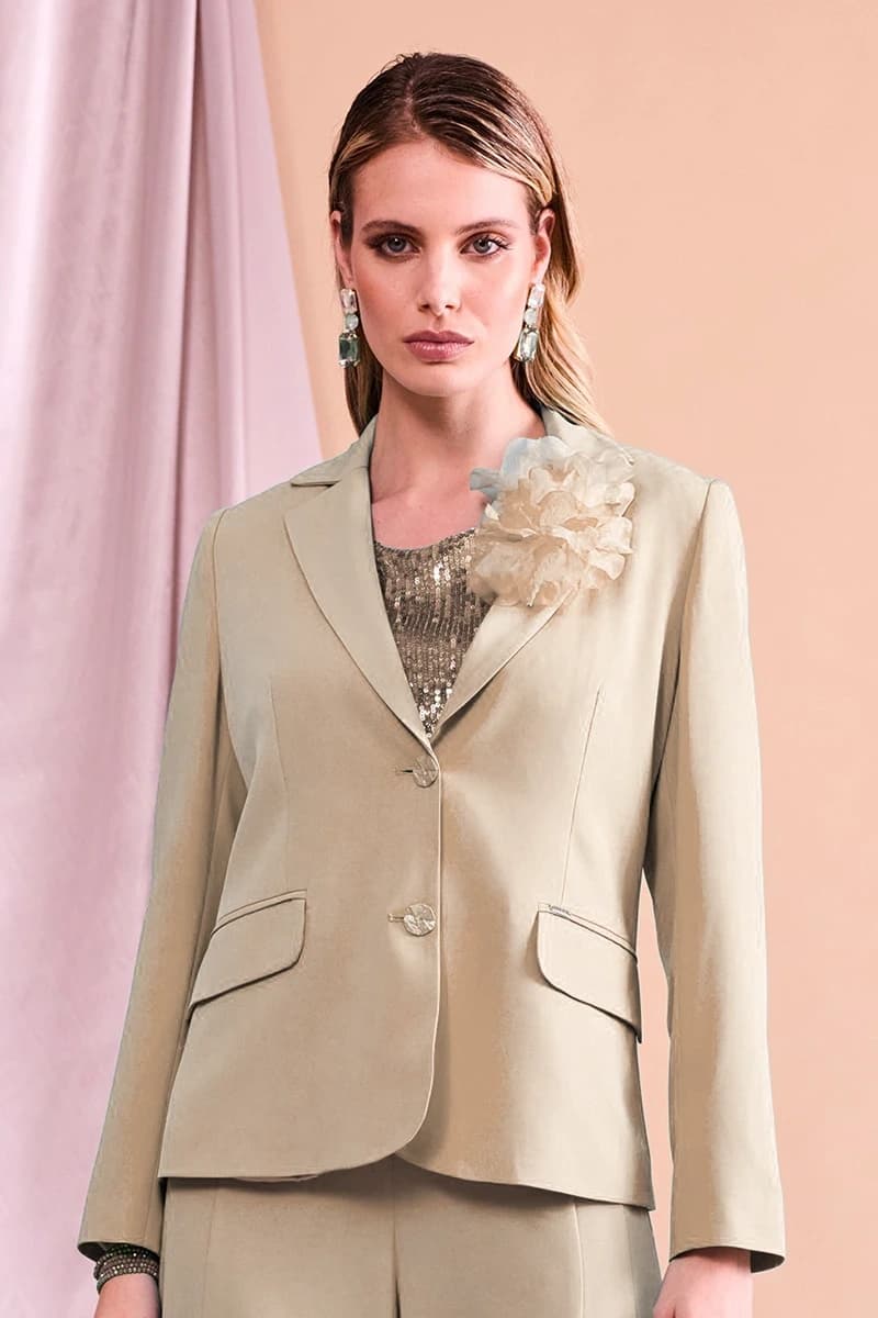 NUALY GLAMOUR | Giacca monopetto con pattine - 3