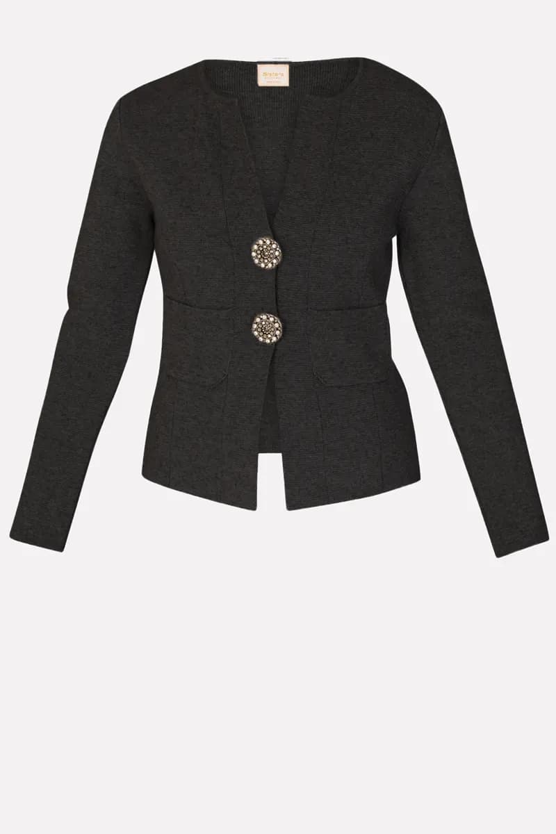 SISTE'S | Cardigan due bottoni gioiello - 2