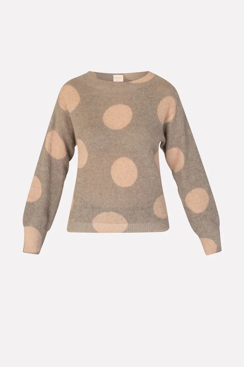 SISTE'S | Maglia girocollo pois con polsini - 2