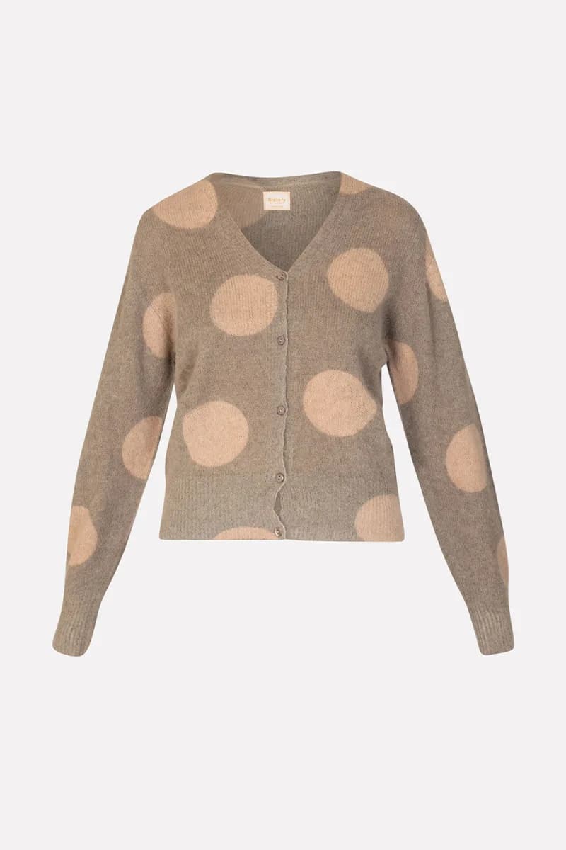 SISTE'S | Cardigan scollo V pois con bottoni - 2
