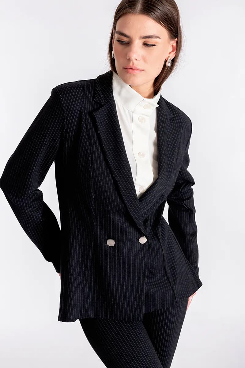 SISTE'S | Giacca blazer doppiopetto gessato - 2