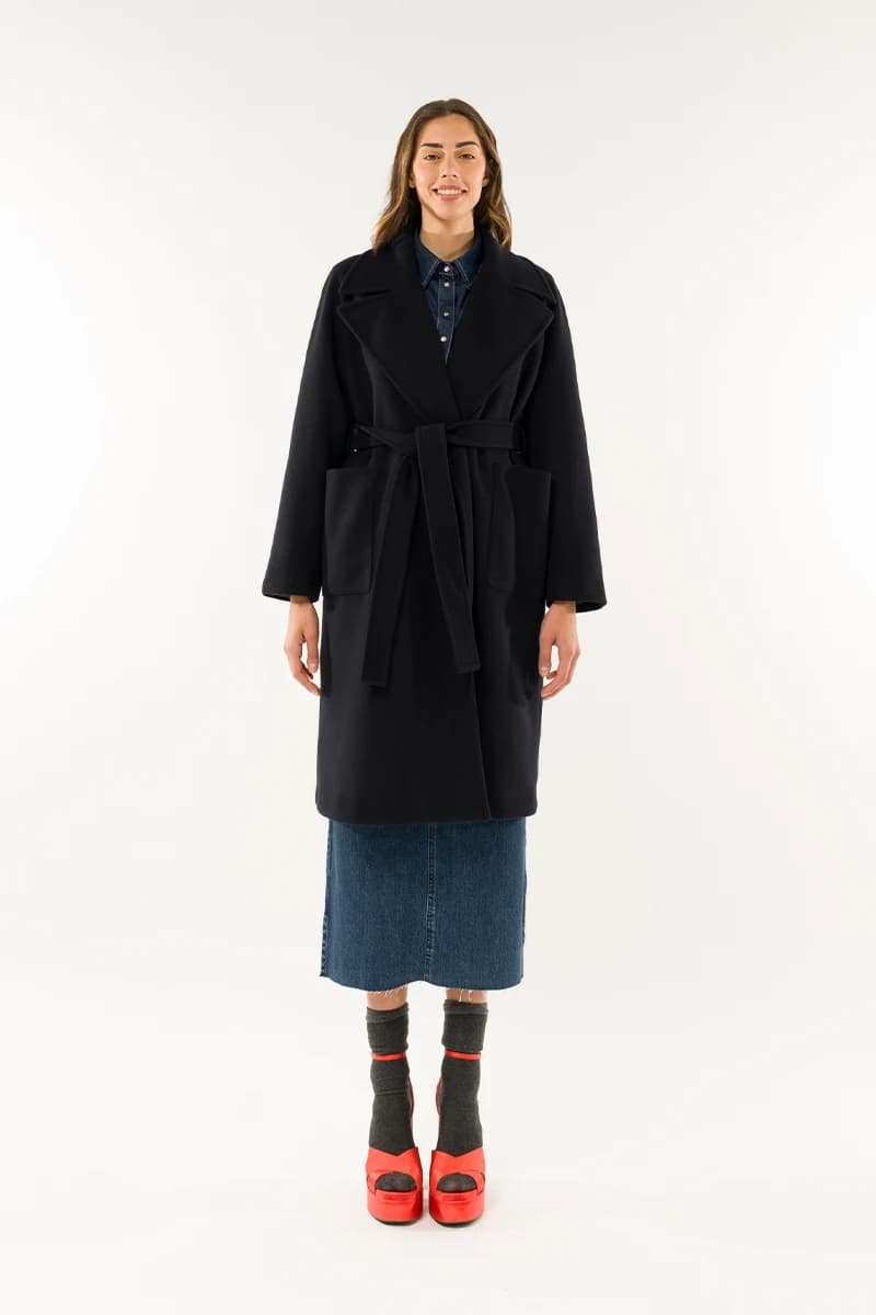 KONTATTO | Cappotto con cintura - 2