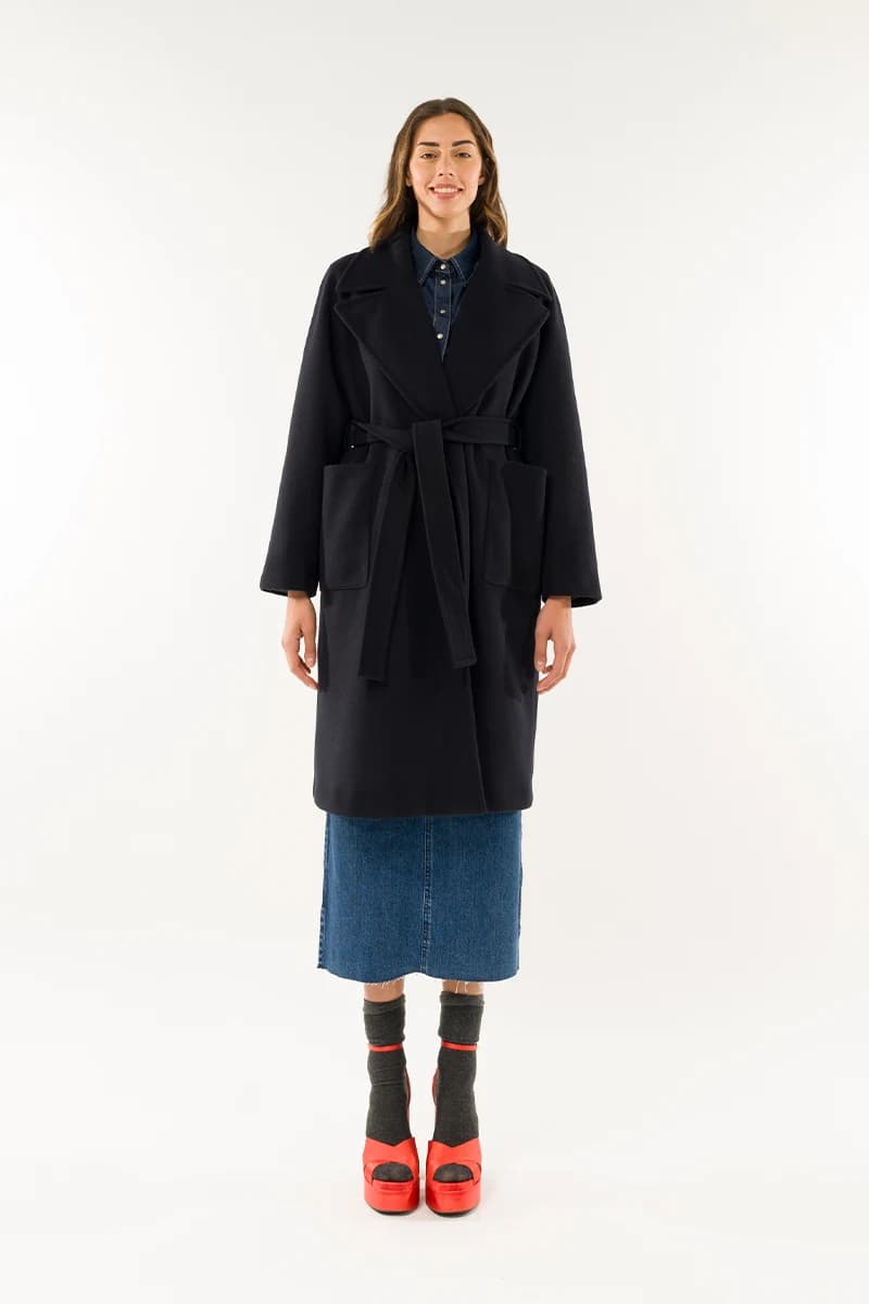 KONTATTO | Cappotto con cintura - 4