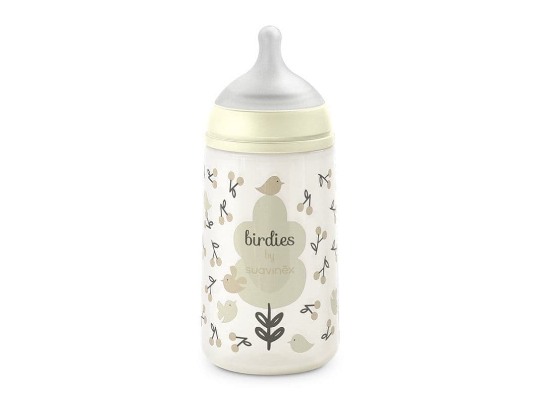 Biberon Suavinex Birdies Flusso Lento 270ml – Neutro