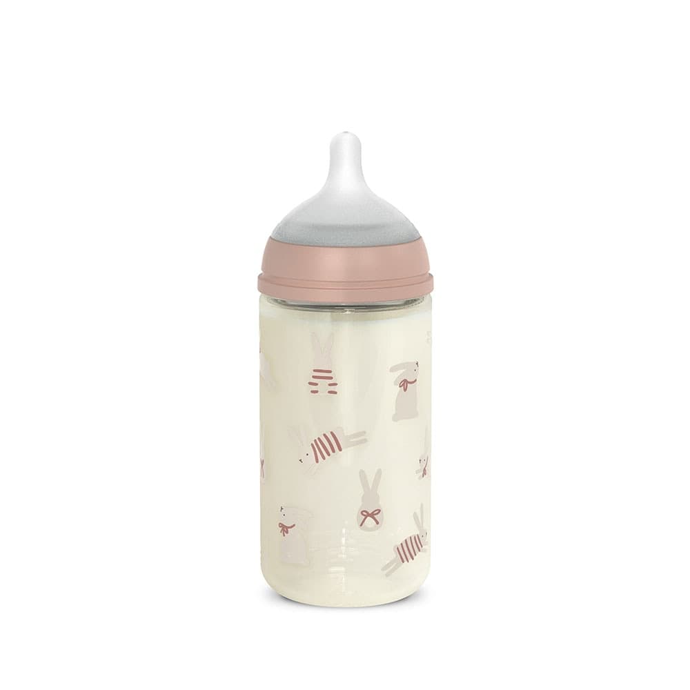 Biberon Suavinex Wonder 240ml in Vetro Flusso M – Coniglio Rosa