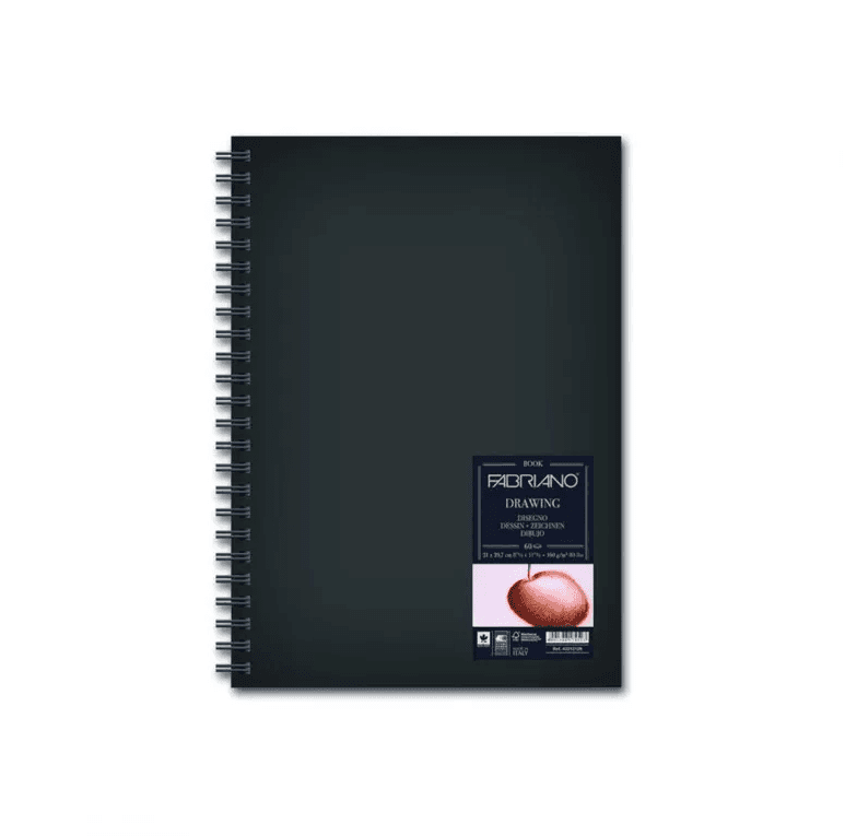 FABRIANO - BLOCCO DRAWING BOOK SPIRALE 21x29.7cm PER RITRATTI 160 Gr 60 FOGLI GRANA NATURALE (41232129)