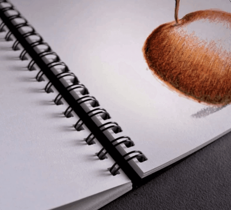 Fabriano - sketch Book spiralato ritratto Orizzontale , 60 fogli, cm 14,8x21, grana naturale, 160gr/mq (41231421) - 2
