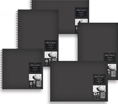 Fabriano - sketch Book spiralato ritratto Orizzontale , 60 fogli, cm 14,8x21, grana naturale, 160gr/mq (41231421) - 3