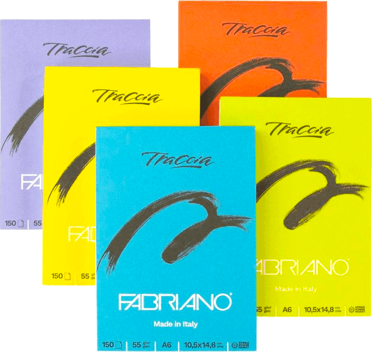 Fabriano - Blocco Traccia A6 150 Fogli- 55 gr- colore Verde (19100686) - 2