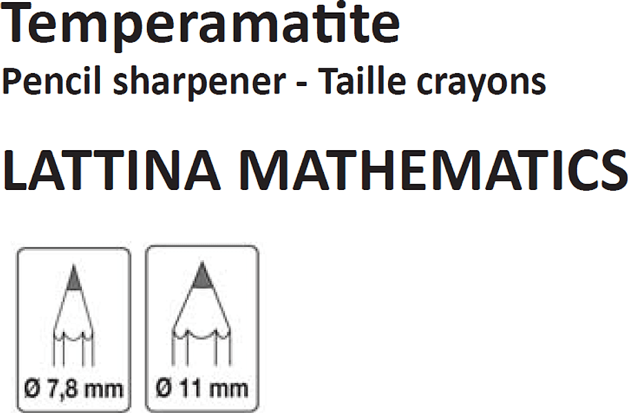 Arda - temperamatite lattina mathematics in metallo - 2 fori (825M) - 4