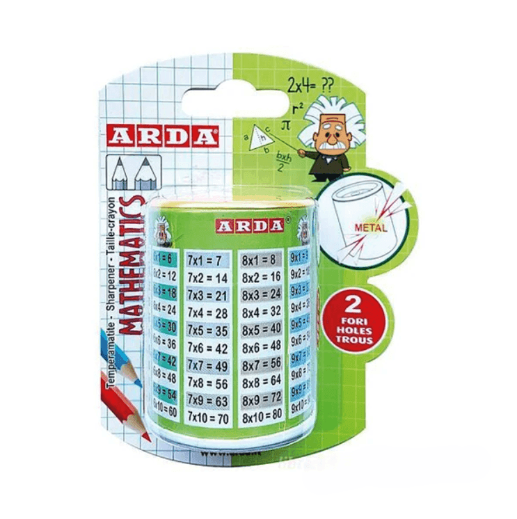Arda - temperamatite lattina mathematics in metallo - 2 fori (825M) - 5