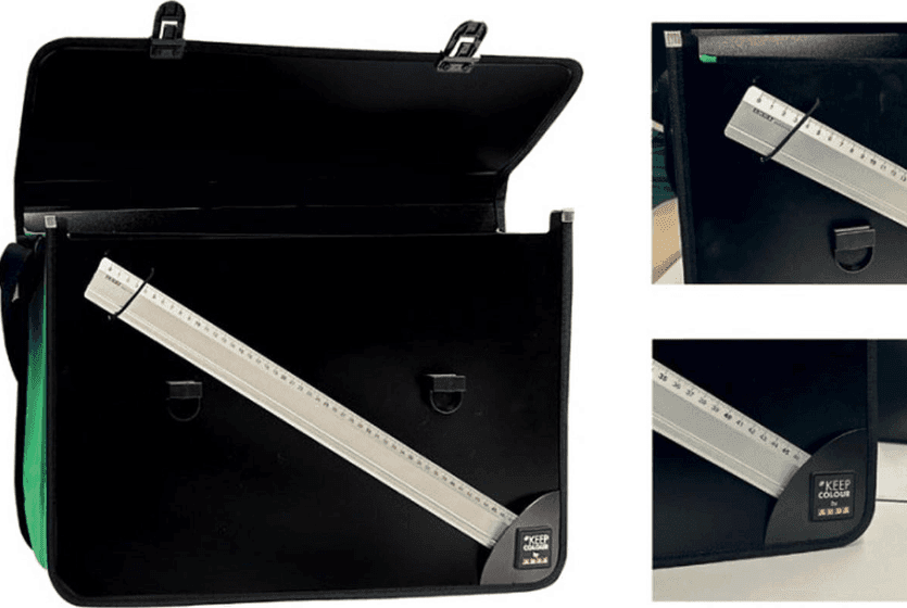 Arda - Valigetta con soffietto BIG cm. 52 x 37 Nera con tracolla (0256N) - 2