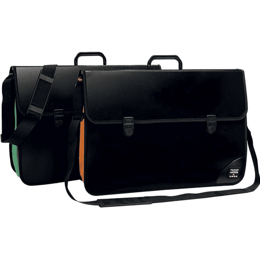 Arda - Valigetta con soffietto BIG cm. 52 x 37 Nera con tracolla (0256N) - 3