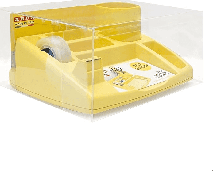 Arda - Organizer scrivania Oliver KEEPCOLOUR Giallo pastello (23,8x19,8x8 cm) 4121PG - 2