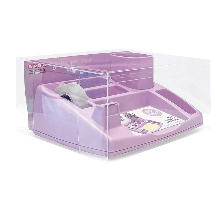 Arda - Organizer scrivania Oliver KEEPCOLOUR Lilla pastello (23,8x19,8x8 cm) 4121PVI - 2