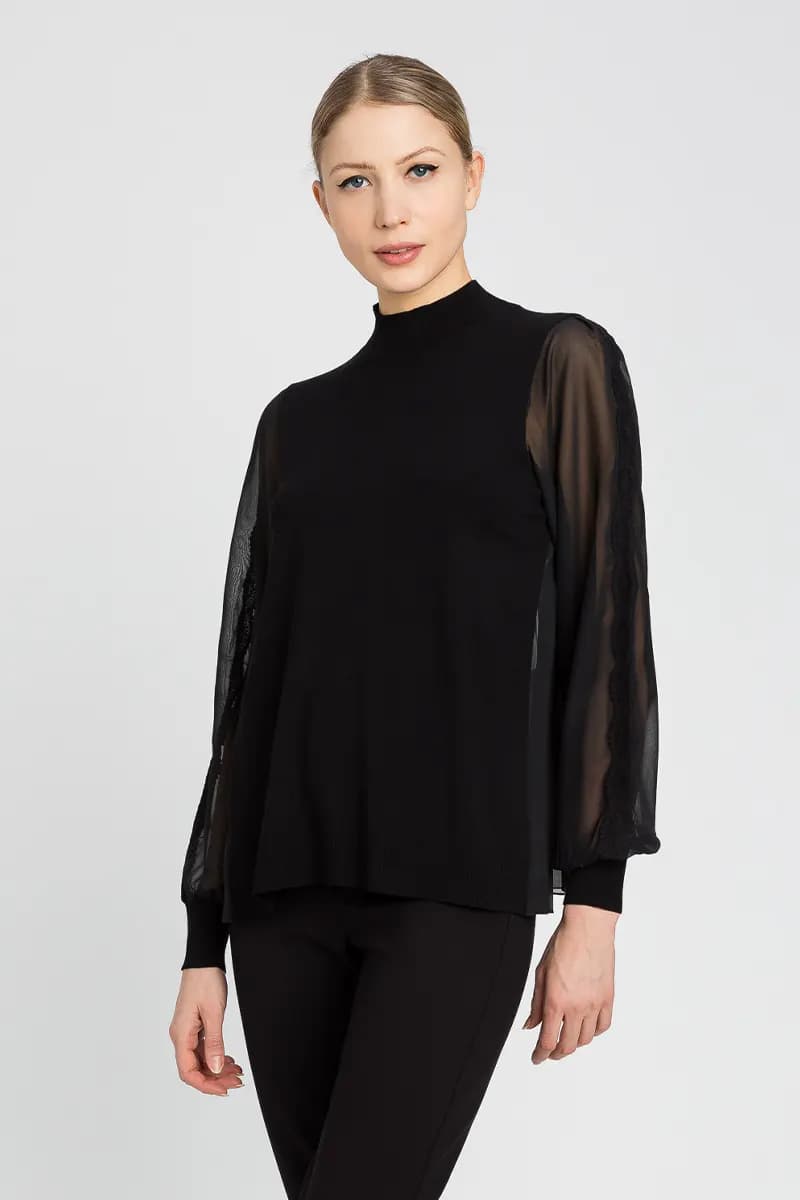 TWINSET | Maglia lupetto con maniche trasparenti - 5