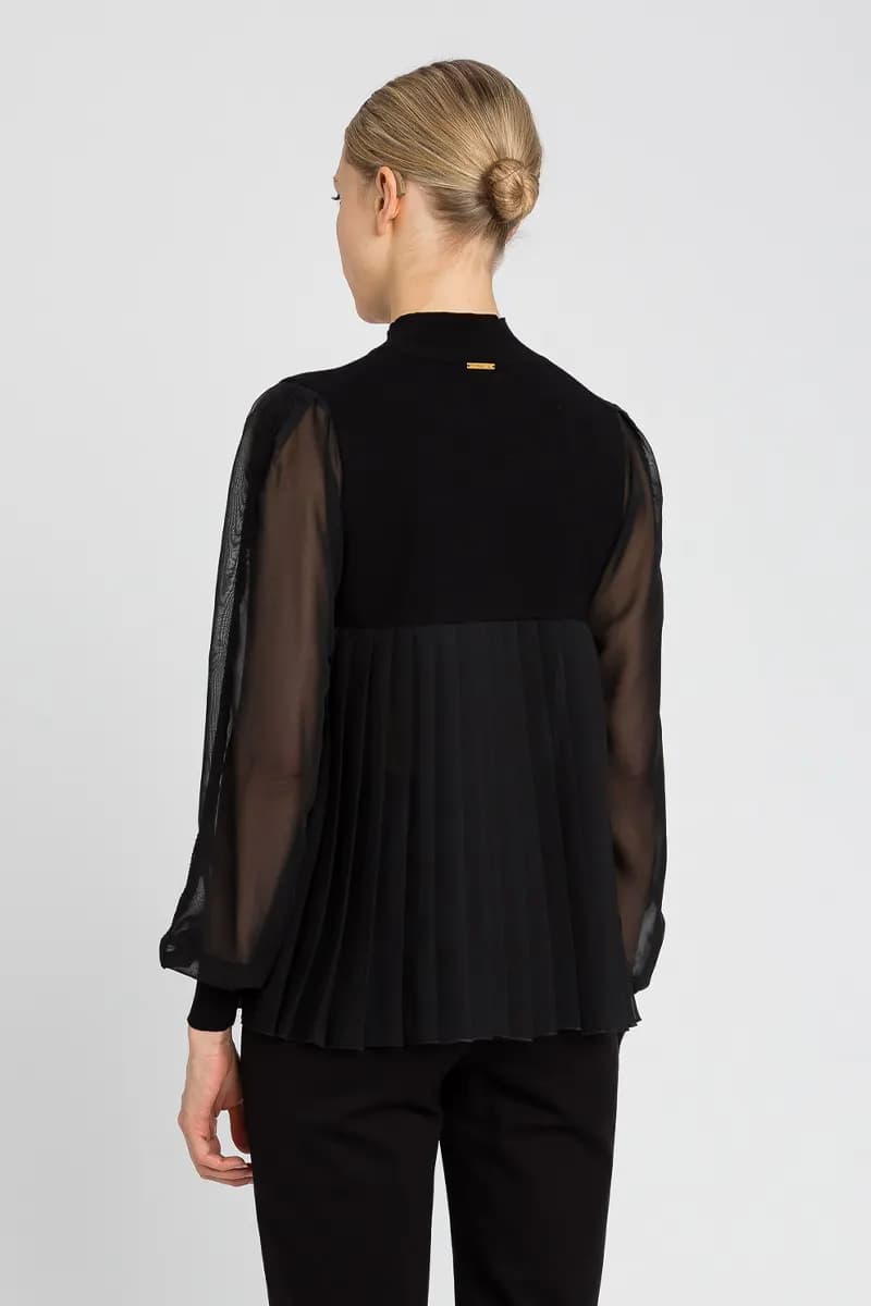 TWINSET | Maglia lupetto con maniche trasparenti - 2