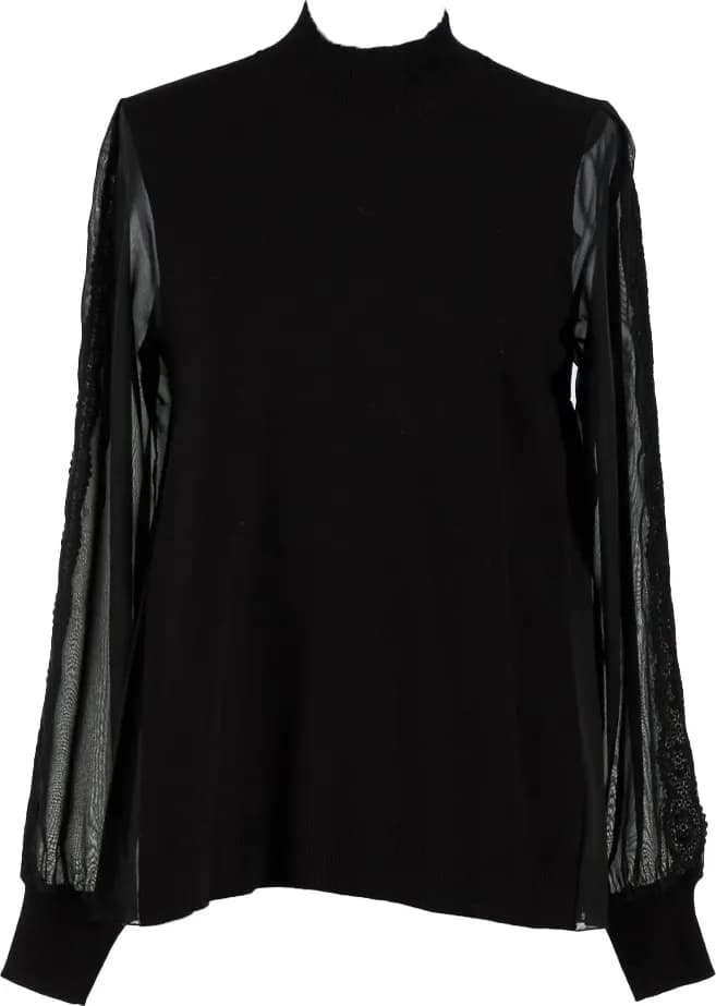 TWINSET | Maglia lupetto con maniche trasparenti - 4