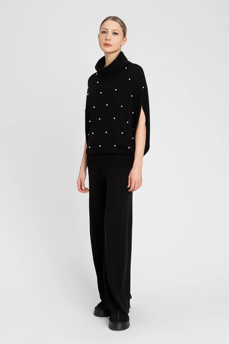 TWINSET | Pantaloni palazzo con perle - 5