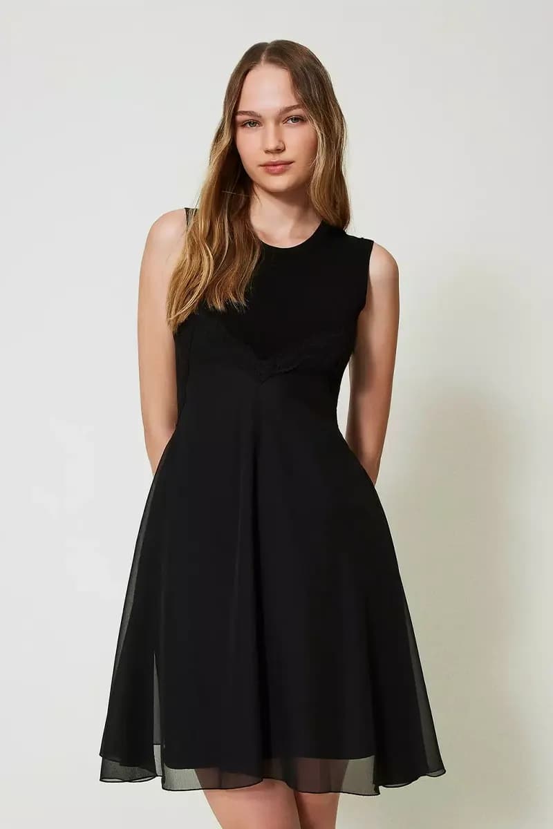 TWINSET | Abito corto con trasparenze - 6