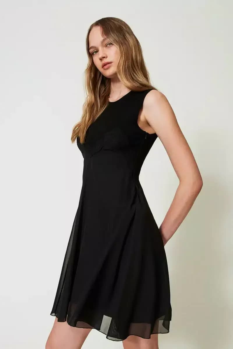 TWINSET | Abito corto con trasparenze - 3