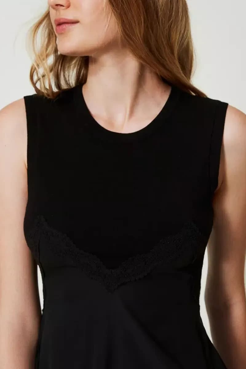 TWINSET | Abito corto con trasparenze - 4