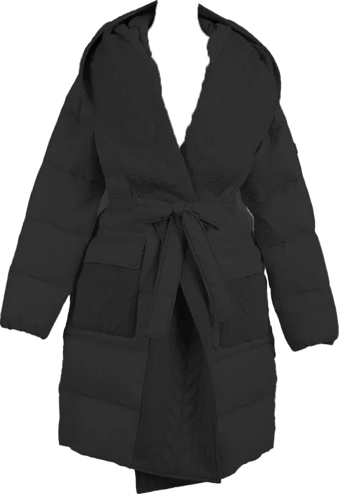 TWINSET | Piumino lungo imbottito con cintura - 2
