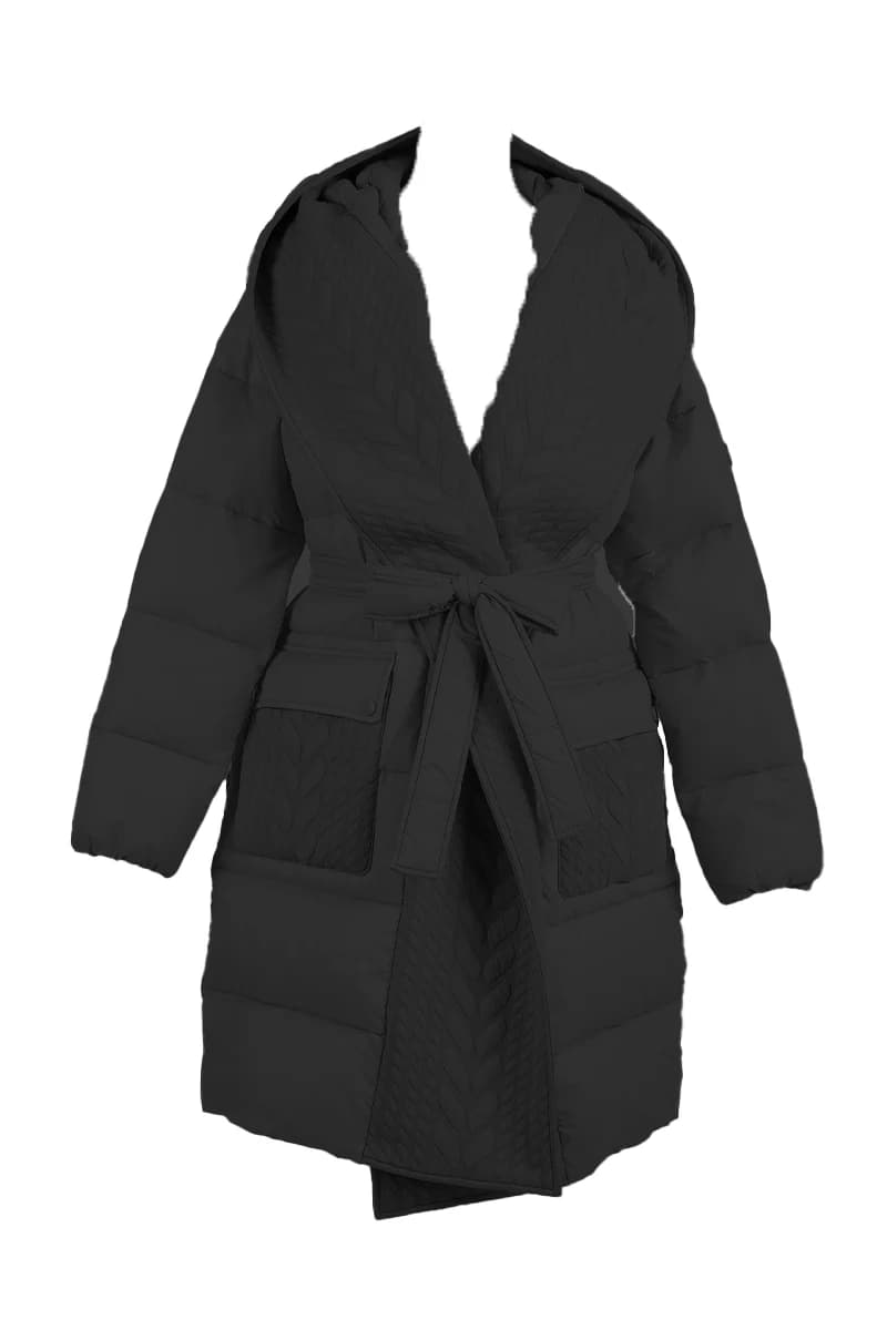 TWINSET | Piumino lungo imbottito con cintura - 2