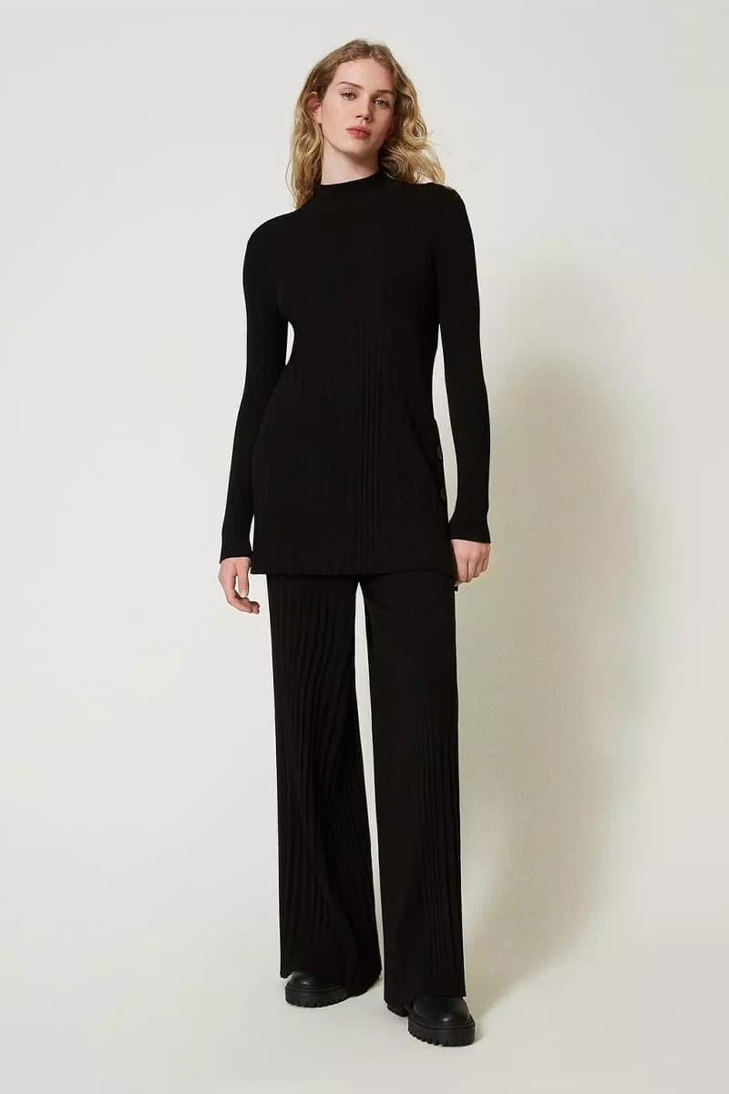 TWINSET | Pantaloni palazzo con plissé - 1
