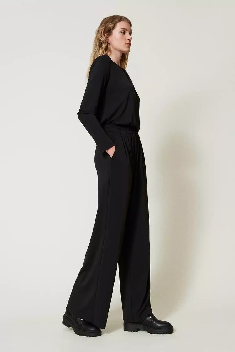 TWINSET | Pantaloni a palazzo in jersey - 3