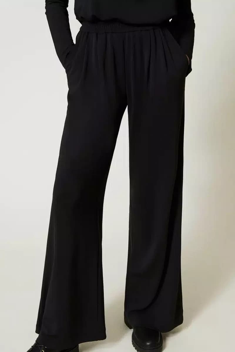 TWINSET | Pantaloni a palazzo in jersey - 4
