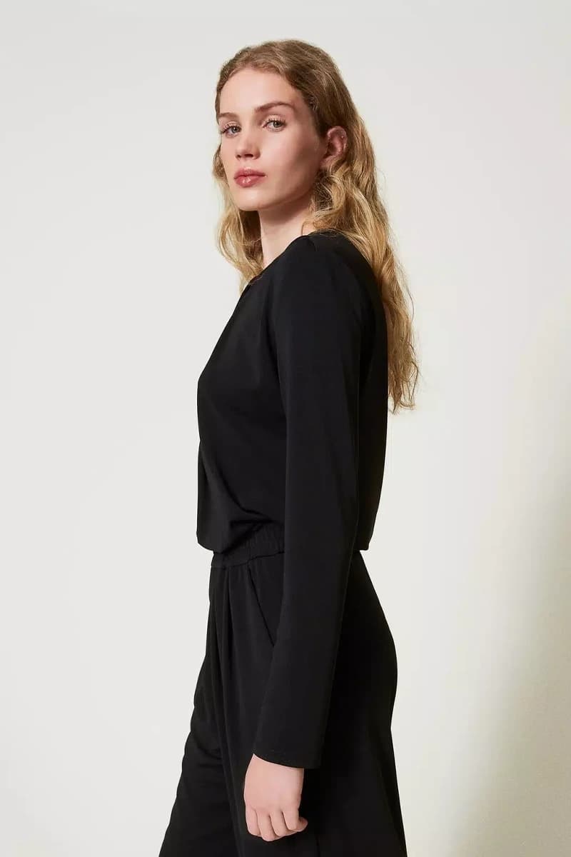 TWINSET | Blusa in jersey con drappeggio - 3