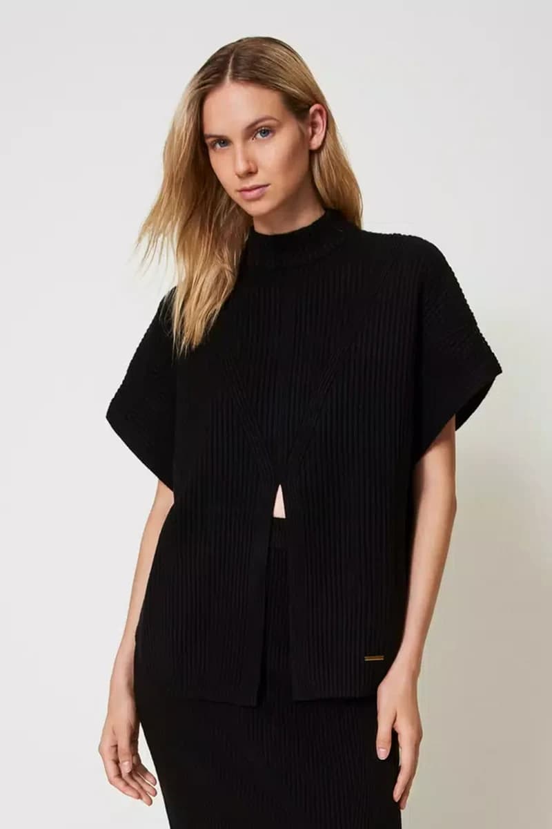 TWINSET | Maglia a poncho a costine - 10