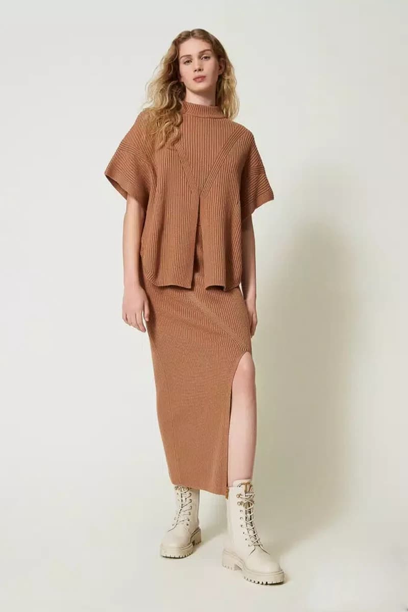 TWINSET | Gonna longuette a costine - 7