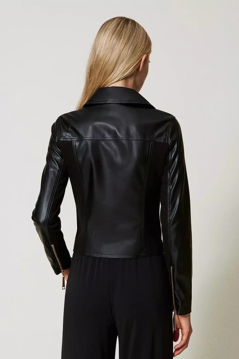 TWINSET | Giacca chiodo effetto pelle - 2