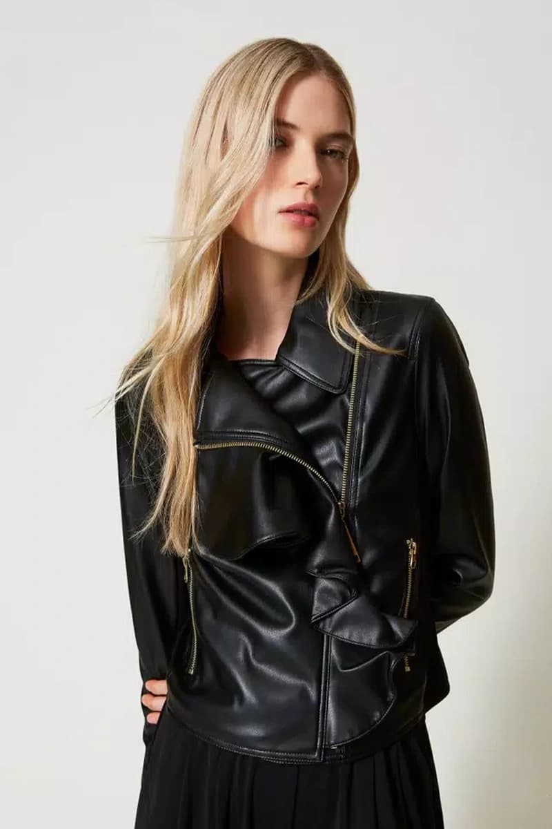 TWINSET | Giacca chiodo effetto pelle - 3