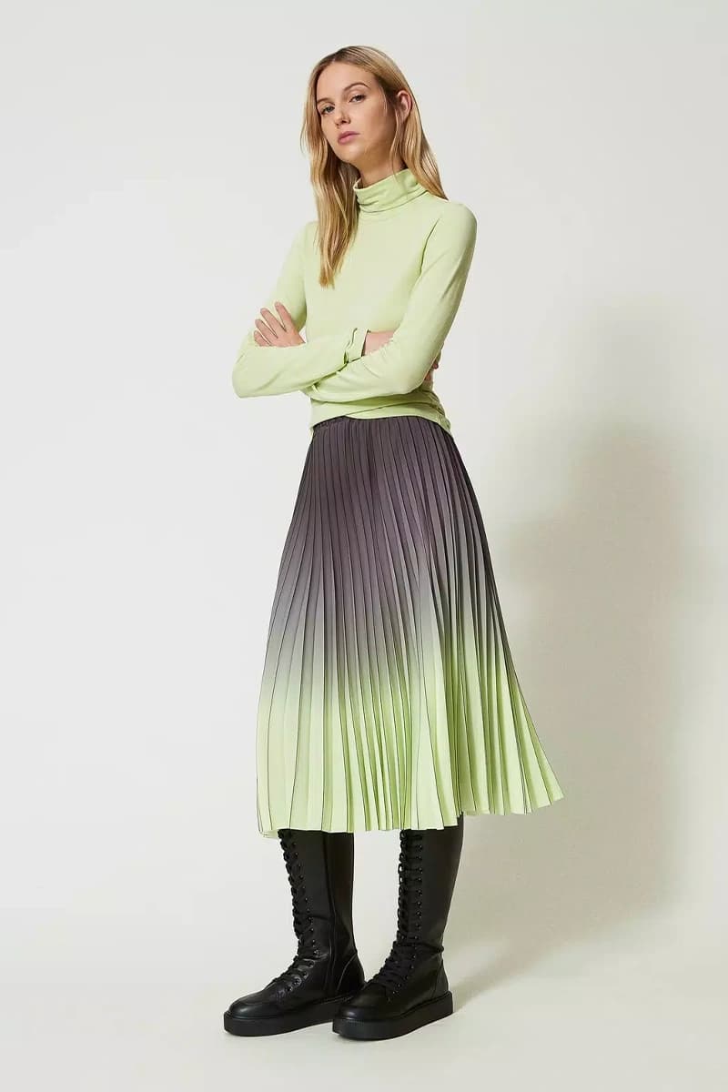 TWINSET | Gonna in georgette plissé sfumata - 6