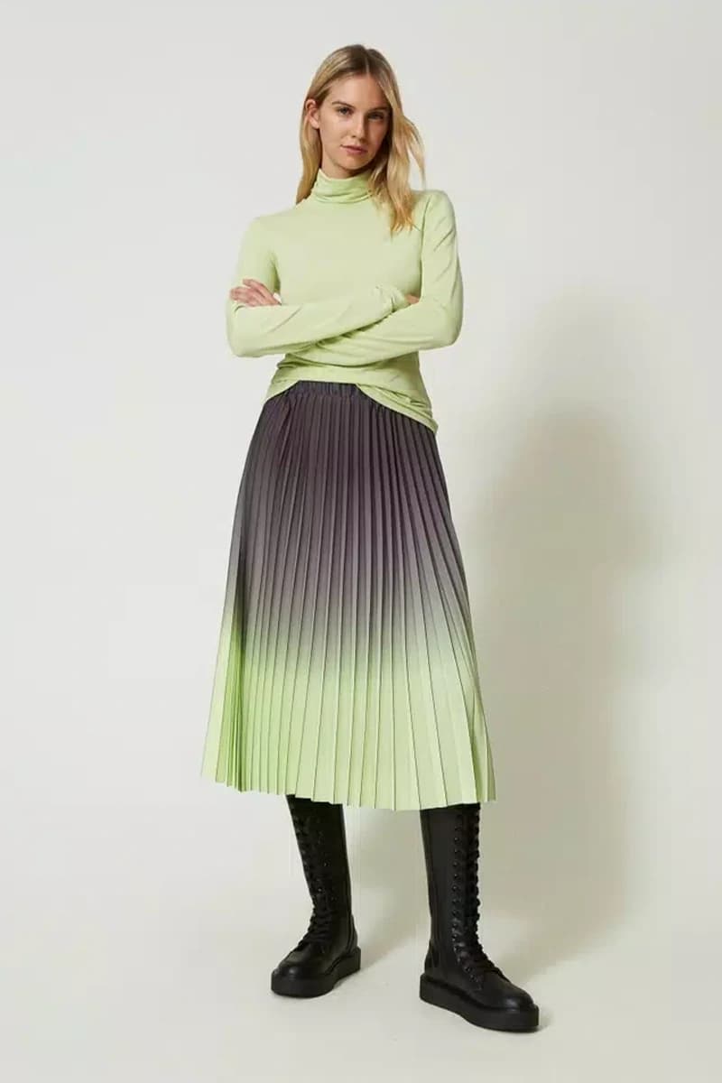 TWINSET | Gonna in georgette plissé sfumata - 3