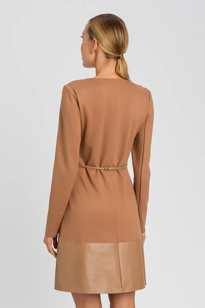 TWINSET | Abito corto con effetto pelle - 2