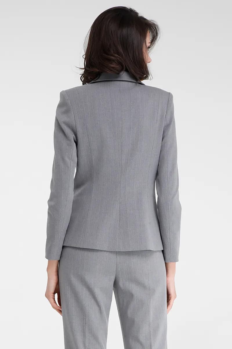 GOA GOA | Giacca blazer in tessuto gessato elasticizzato - 2