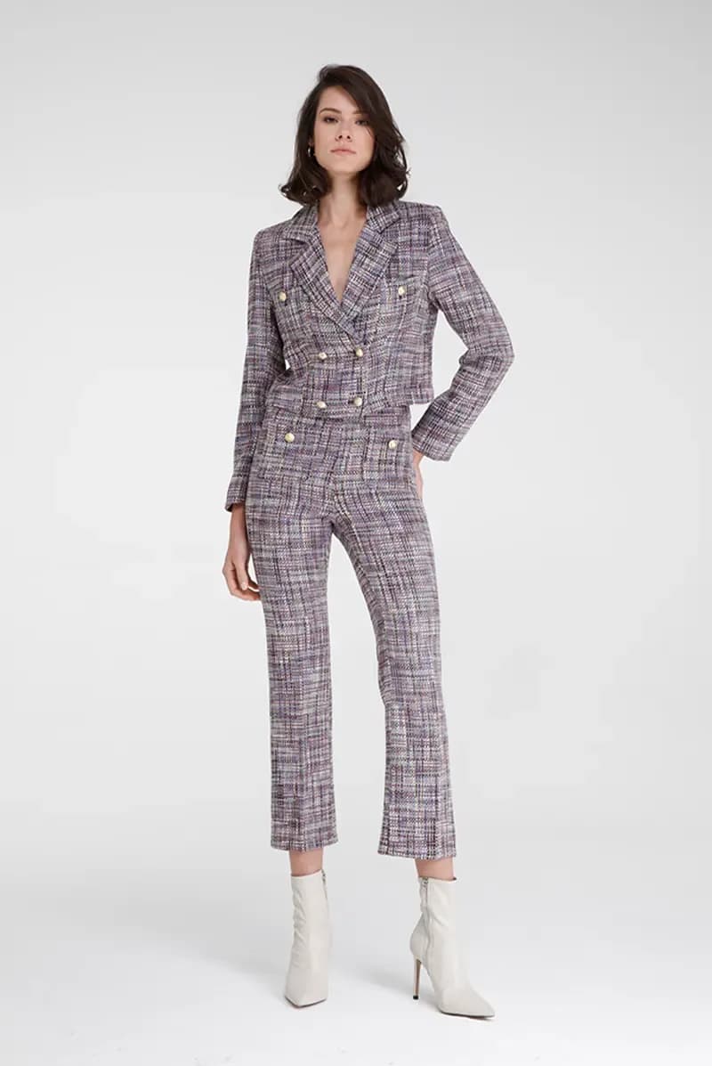 GOA GOA | Giacca chanel in tweed con bottoni gioiello - 4